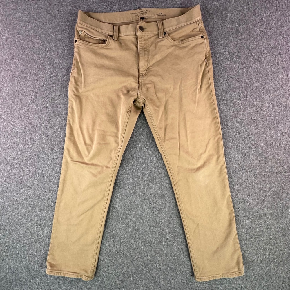 Banana Republic Pants Mens 34x30 The Traveler Slim Khaki Stretch Excellent